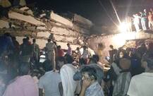 Under-construction building collapses in Hyderabad