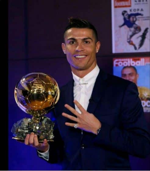 Christiano Ronaldo wins Ballon d'Or for the fourth time Christiano Ronaldo wins Ballon d'Or for the fourth time