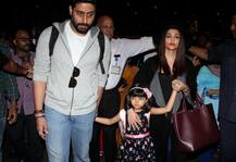 Aishwarya, Abhishek With Daughter Aaradhya Clicked At Mumbai Airport After Returning From Dubai Vacation