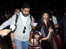 Aishwarya, Abhishek With Daughter Aaradhya Clicked At Mumbai Airport After Returning From Dubai Vacation