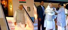 Modi arrives in Bengaluru for inauguration of Pravasi Bharatiya Divas