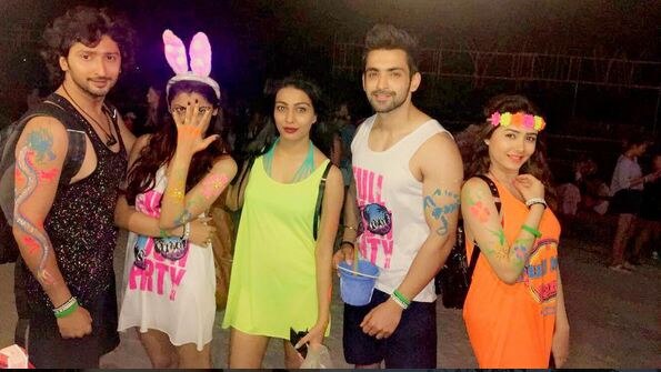Actor Arjit Taneja, who earlier played the role of Purab in the Zee TV entertainer uploaded this image and looked colourful at the celebrations. (ALL IMAGES: INSTAGRAM)
