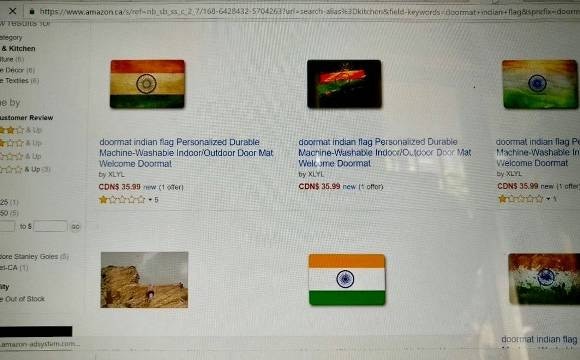 Amazon removes Indian flag doormat from website after Sushma's threat Amazon removes Indian flag doormat from website after Sushma's threat