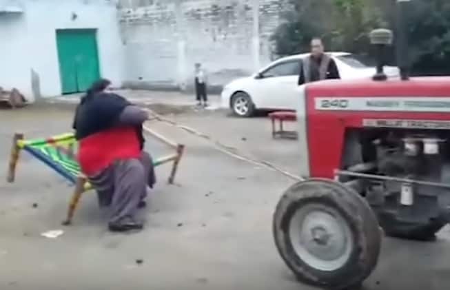 Pakistani 'Hulk' Arbab Khizer Hayat weighs 436 kgs (960 pounds) aims to become a wrestler and enter World Wrestling Entertainment. PIC/Five Finger Shock (YouTube)