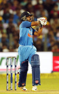 India's Kedar Jadhav bats against England during their first one day international (Photo: AP)