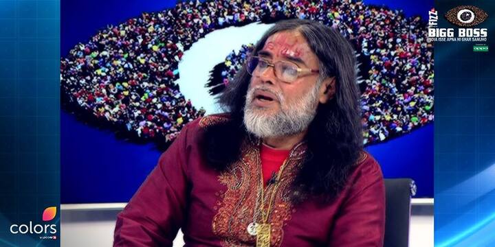 The controversial contestant was evicted from 'Bigg Boss 10' following his indecent behaviour. Trouble began in the house during a captaincy task this week between Swami Om and VJ Bani where both had to build their own pyramids while housemates can take sides and destroy anyone’s pyramid. According to sources, the housemates broke Swami Om’s pyramid, which angered him. (IMAGE COURTESY: BIGG BOSS/COLORS)