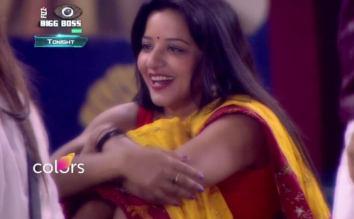 Mona looked simple yet pretty in yellow saree during her Haldi ceremony!(Image Courtesy - Instagram/Bigg.Boss.10)