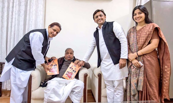 Mulayam skips manifesto release event, Akhilesh posts picture saying all is well Mulayam skips manifesto release event, Akhilesh posts picture saying all is well