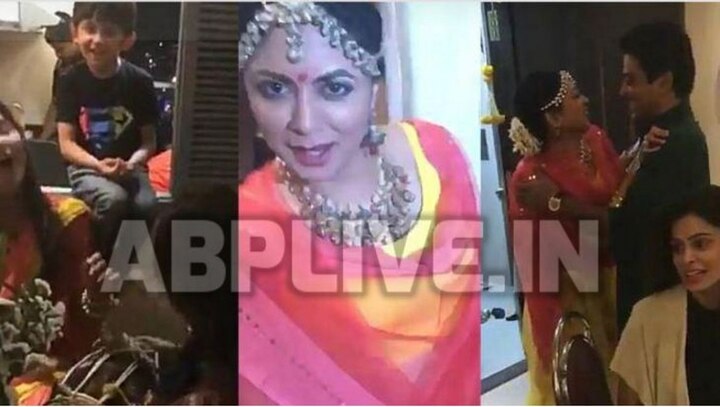 Soon-to-be wed actress looked elegant in yellow skirt-choli which she paired with peach dupatta. Her Kundan headpeice and necklace were going perfect with the outfit!(Image Courtesy - Instagram)