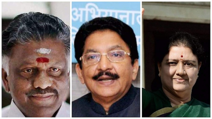 Panneerselvam, Sasikala meet TN Governor Vidyasagar Rao, stake claim to form Govt Panneerselvam, Sasikala meet TN Governor Vidyasagar Rao, stake claim to form Govt