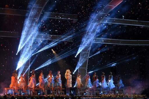 Beyonce performed onstage during the 59th Annual Grammy music Awards on February 12, 2017, in Los Angeles, California. The audience, which also included her husband Jay Z and Blue Ivy greeted Beyonce’s performance with a standing ovation. (Picture credit: AFPForum)