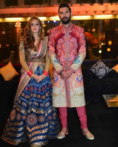 Cricketer Yuvraj Singh and actress Hazel Keech tied the knot on November 30, 2016 at the Fatehgarh Sahib gurudwara near Chandigarh. It will be their first Valentine's Day together this year. (Picture credit: Instagram- yuvisoffocial)