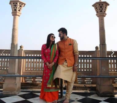 Mohit and Roop are to tie the knot really soon. The bride-to-be expressed her joy when she uploaded this picture. (Picture credit: Facebook- Mohit Saggar)