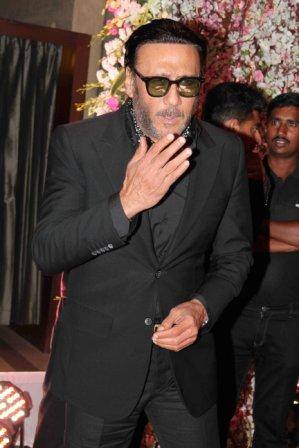 Jackie Shroff at the wedding reception. (Picture credit: Solaris images)