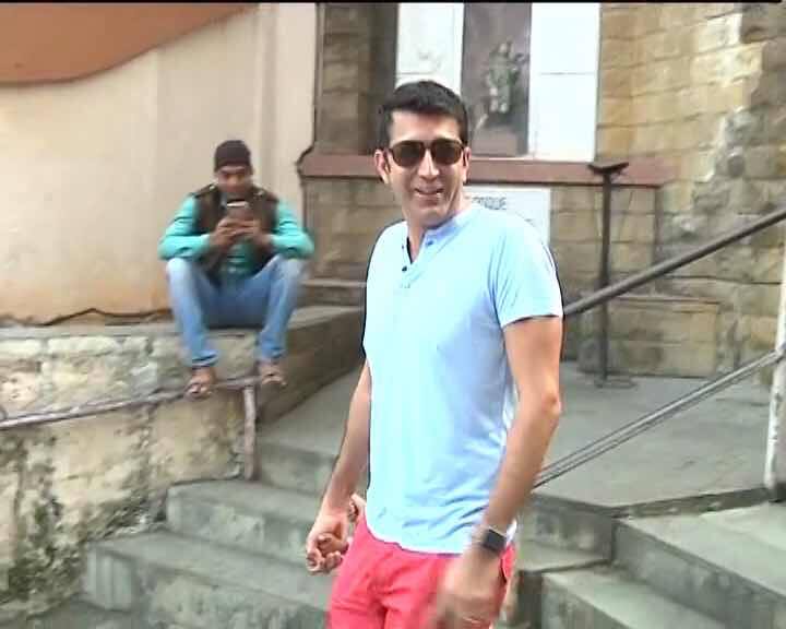 Kunal Kohli spotted outside the polling booth.