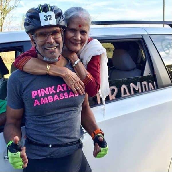 His mother was by his side on the third day of the marathon, with whom he even posted a picture on his Instagram account, saying “Aai at #UltramanFlorida Day 3!!!” (Picture credit: Instagram- milindrunning)