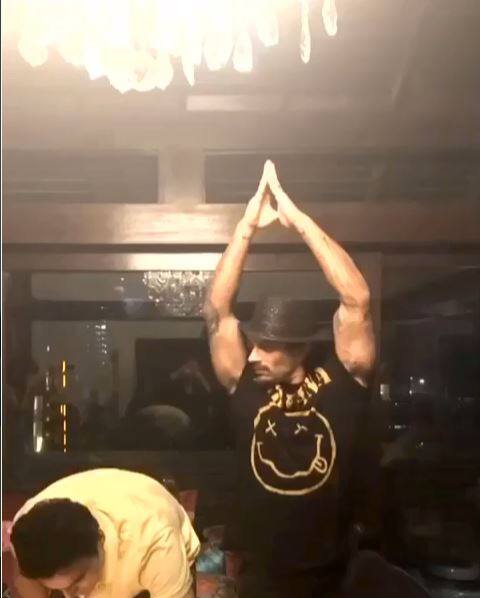 He tried to imitate the dummy’s pose from the cake and we have to say he looks cute. Karan is such a live wire; he brings energy into every moment. (Picture credit: Instagram- iamksgofficial)