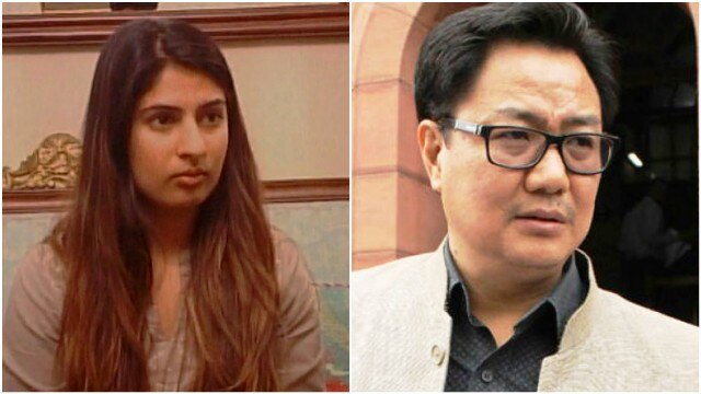 Rijiju asks who is 'polluting' DU girl's mind, draws opposition flak  Rijiju asks who is 'polluting' DU girl's mind, draws opposition flak