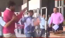Shoe hurled at Gujarat Home Minister Pradeep Jadeja