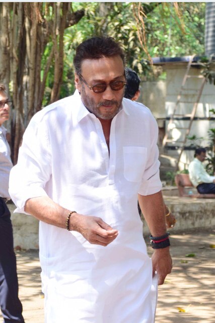 Bollywood actor Jackie Shroff during the funeral of Suniel Shetty's father Veerapa Shetty in Mumbai! (Image Courtesy/SOLARIS IMAGES)