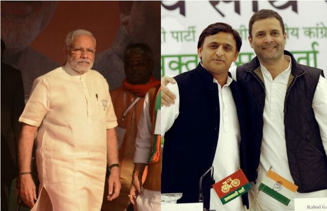 Clash of titans in Varanasi: Modi vs Rahul-Akhilesh road show Clash of titans in Varanasi: Modi vs Rahul-Akhilesh road show