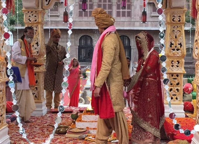 Karthik also filled Naira’s ‘maang’ with ‘sindoor’ making her a life partner. (Image Courtesy - Indiaforums)