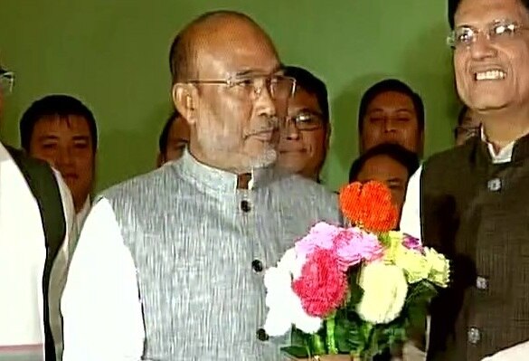 Manipur Guv invites BJP to form government, swearing-in on Wednesday Manipur Guv invites BJP to form government, swearing-in on Wednesday