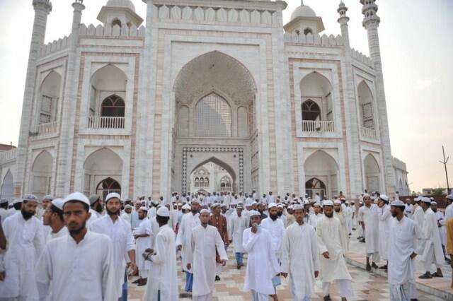 Deoband is one of the five constituencies in Saharanpur district of North UP with a sizeable Muslim population. The BJP has won assembly elections in Uttar Pradesh with a massive mandate, bagging 312 of the 403 seats. Photo: Rashidia Masjid, Deoband (Credits: AFP)
