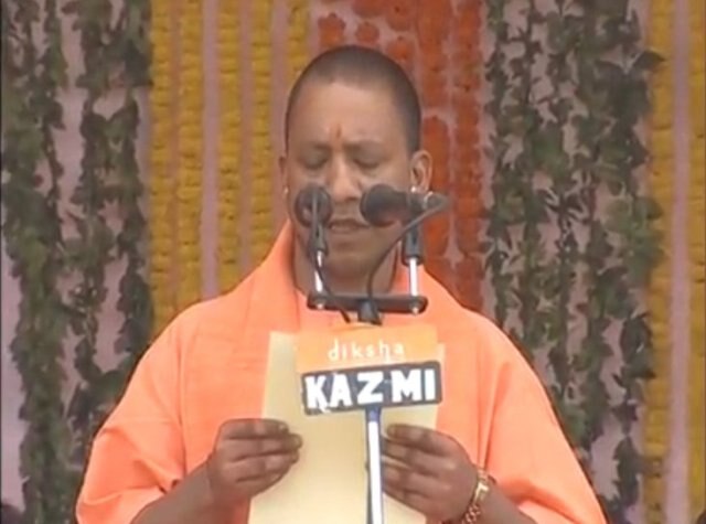 Adityanath sworn in as Uttar Pradesh CM Adityanath sworn in as Uttar Pradesh CM