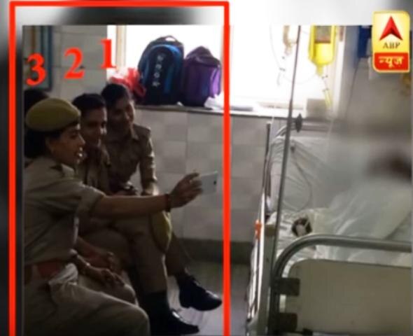 UP: 3 female cops suspended for taking selfie while guarding acid attack victim in Lucknow UP: 3 female cops suspended for taking selfie while guarding acid attack victim in Lucknow