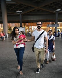 IN PHOTOS: Adorable Misha with dad Shahid Kapoor and mom Meera Rajput