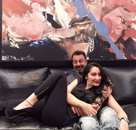 Sanjay and Manyata can be seen cuddling each other and enjoying some romantic moments in the photographs. (PC: Instagram/Maanayata Dutt)