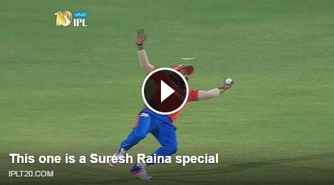 WATCH: Suresh Raina's incredible catch to dismiss Ajinkya Rahane WATCH: Suresh Raina's incredible catch to dismiss Ajinkya Rahane