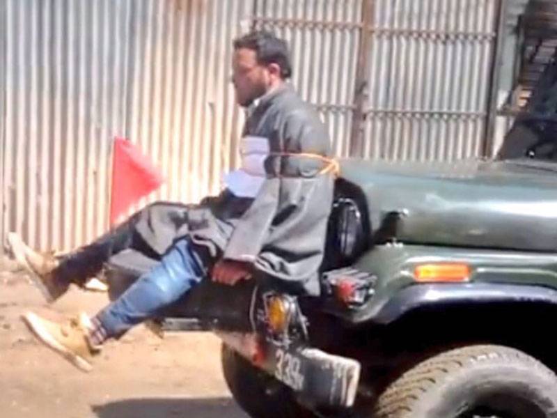 FIR lodged against army jawans for tying Kashmiri man to jeep as shield