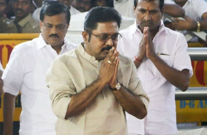 AIADMK leader Dinakaran booked for trying to 'bribe' EC official over party symbol AIADMK leader Dinakaran booked for trying to 'bribe' EC official over party symbol