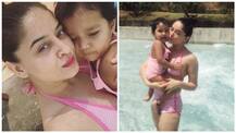 Gorgeous Mahi Vij Flaunts Her Body In Pink Swimwear