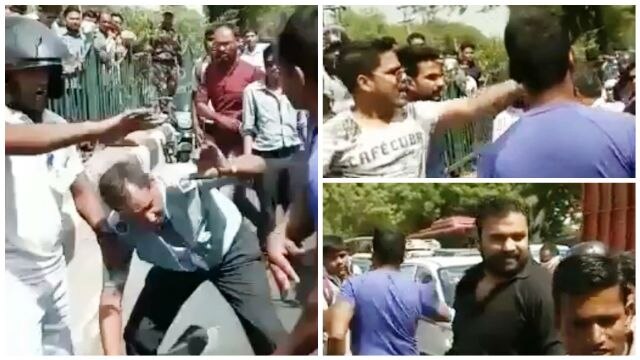 Road rage caught on camera, IAF personnel beaten up by ruffians in Delhi Road rage caught on camera, IAF personnel beaten up by ruffians in Delhi