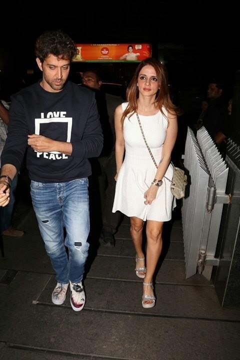 SPOTTED AGAIN: Even after divorce, Hrithik-Sussane can't resist each other