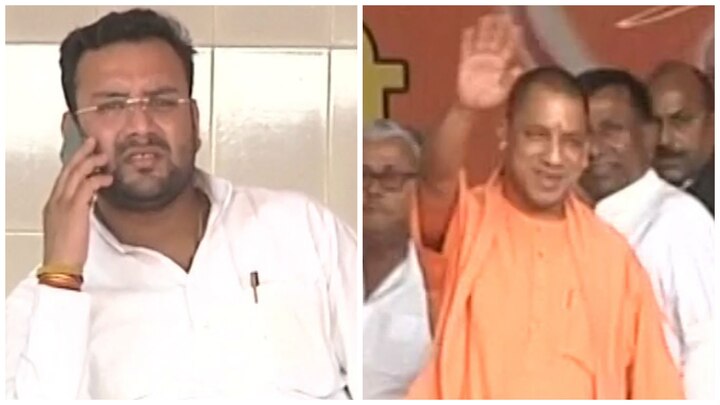 Gorakhpur: UP CM Yogi Adityanath shares stage with murder accused Amanmani Tripathi Gorakhpur: UP CM Yogi Adityanath shares stage with murder accused Amanmani Tripathi