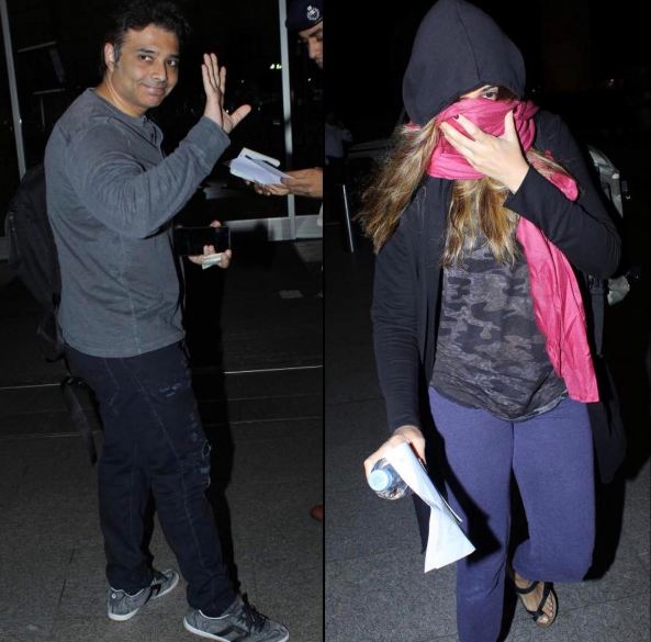 Nargis Fakhri covers her face after being spotted with rumoured beau Uday Chopra