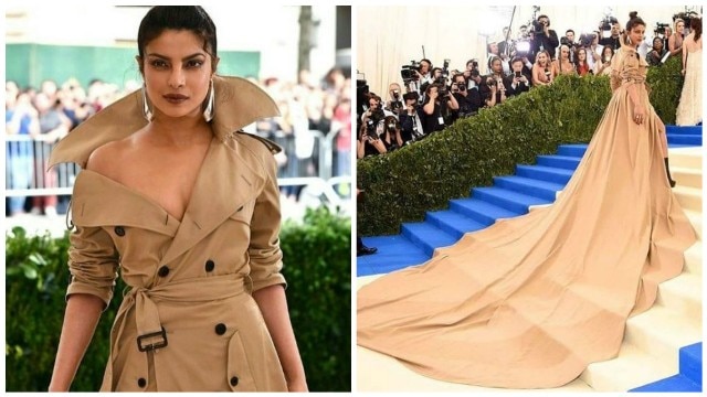 MET Gala 2017 Priyanka Chopra wows with trench coat gown but Twitterati  equate it to Swacch Bharat Abhiyan  Indiacom