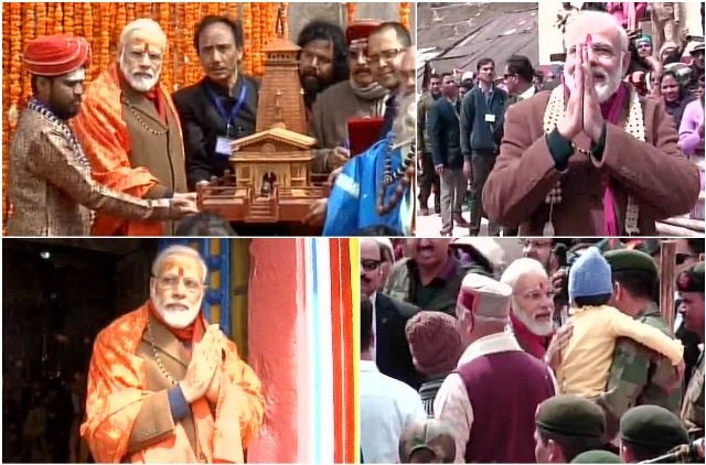 PM Narendra Modi offers prayers at Kedarnath temple PM Narendra Modi offers prayers at Kedarnath temple