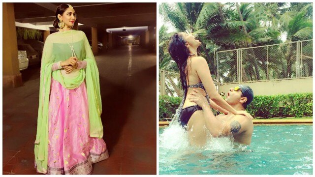 Diya Aur Baati Hum actress Rishina Kandhari's pool picture with hubby is ultra hot Diya Aur Baati Hum actress Rishina Kandhari's pool picture with hubby is ultra hot