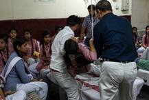 PICTURES: Over 300 students of Delhi\'s Rani Jhansi school hospitalised after gas leak
