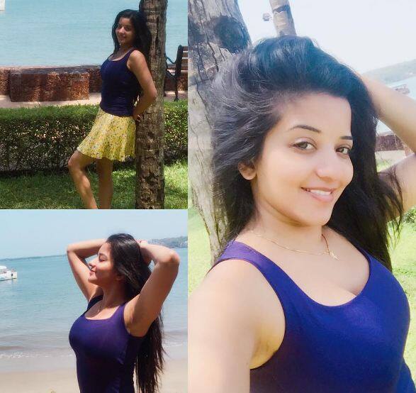 Away from the hustle bustle of city, Monalisa is chilling in Goa. (Instagram)