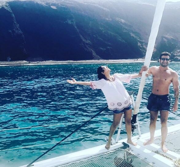 The duo took some time off from their hectic schedule to enjoy picturesque locations of Greece. (Instagram)