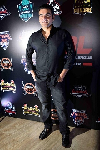 Bollywood actor Arbaaz Khanwas also present during red carpet Super Boxing League(Sushant Agonde/SOLARIS IMAGES)