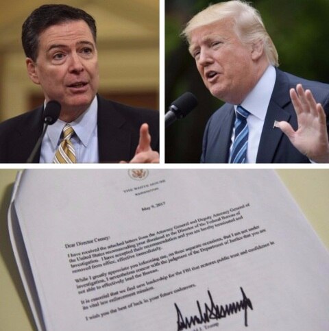 Trump fires FBI boss Comey, says ‘was necessary to restore public trust’  Trump fires FBI boss Comey, says ‘was necessary to restore public trust’