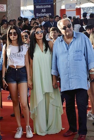 Bollywood actor Sridevi with her daughter Khushi and filmmaker Boney Kapoor (Sushant Agonde/SOLARIS IMAGES)