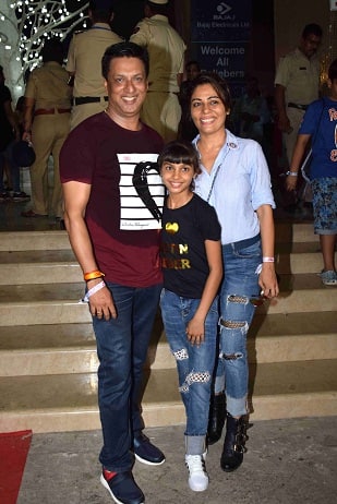 Bollywood filmmaker Madhur Bhandarkar with his wife Renu Bhandarkar and daughter Siddhi . (Sushant Agonde/ SOLARIS IMAGES)